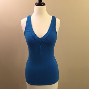 Express blue v-neck tank size XS